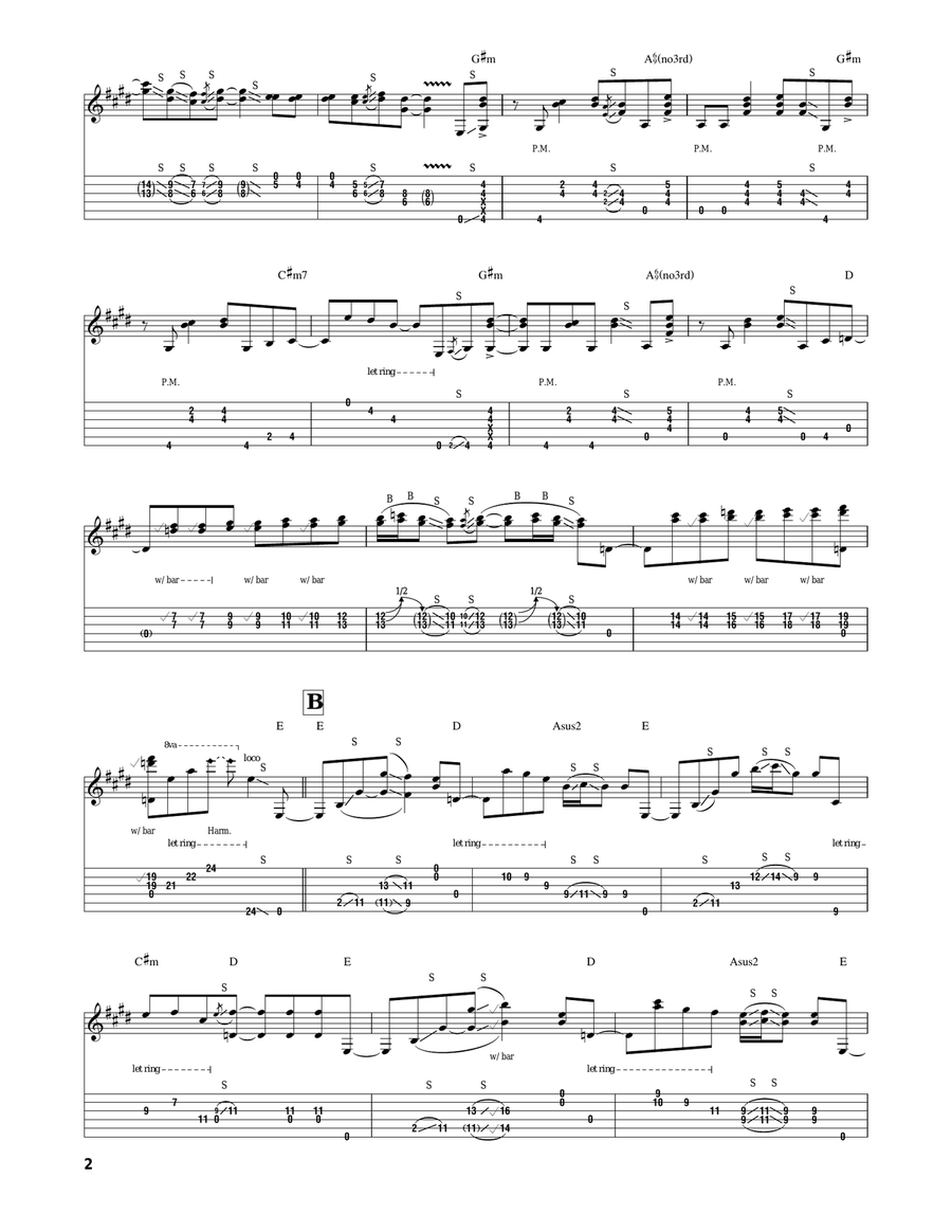 Sunshine Electric Raindrops Electric Guitar scores gallery preview page 2