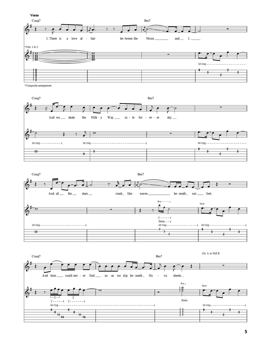 The Moon And I The Moon And I Acoustic Guitar scores gallery preview page 5