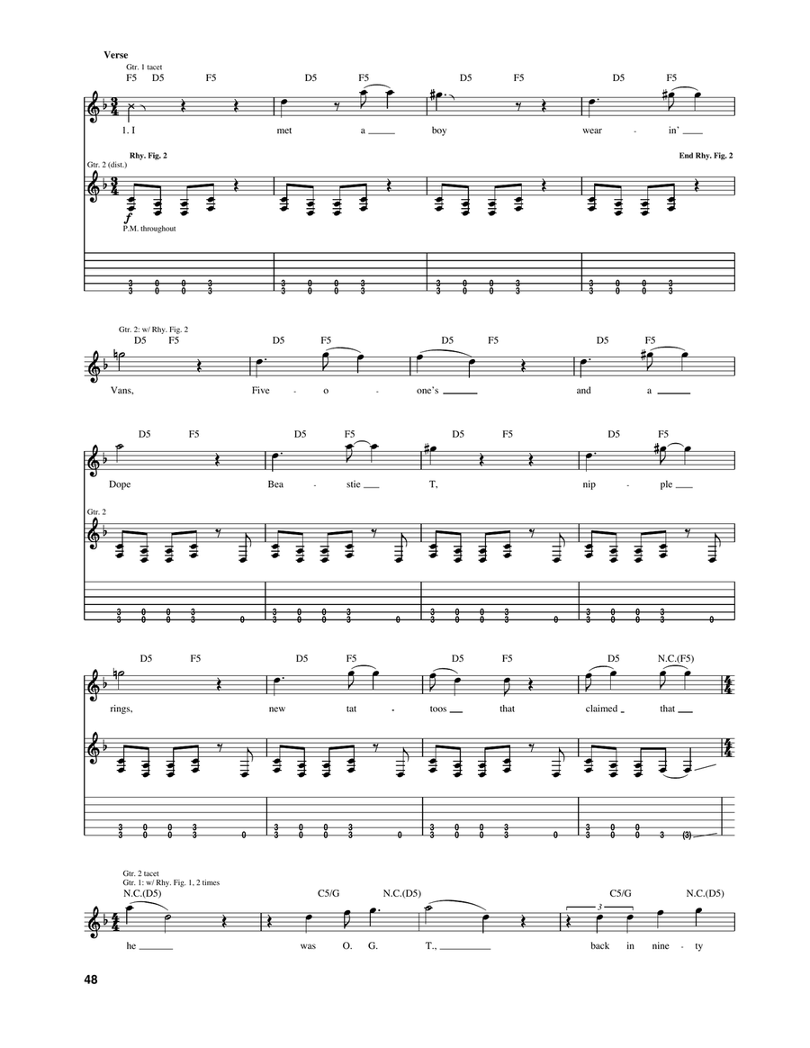 Hooker With A Penis Hooker With A Penis Electric Guitar scores gallery preview page 2