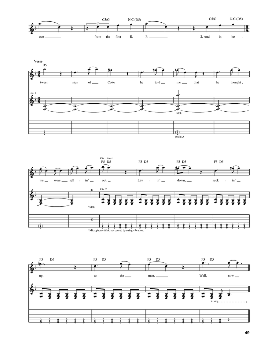 Hooker With A Penis Hooker With A Penis Electric Guitar scores gallery preview page 3