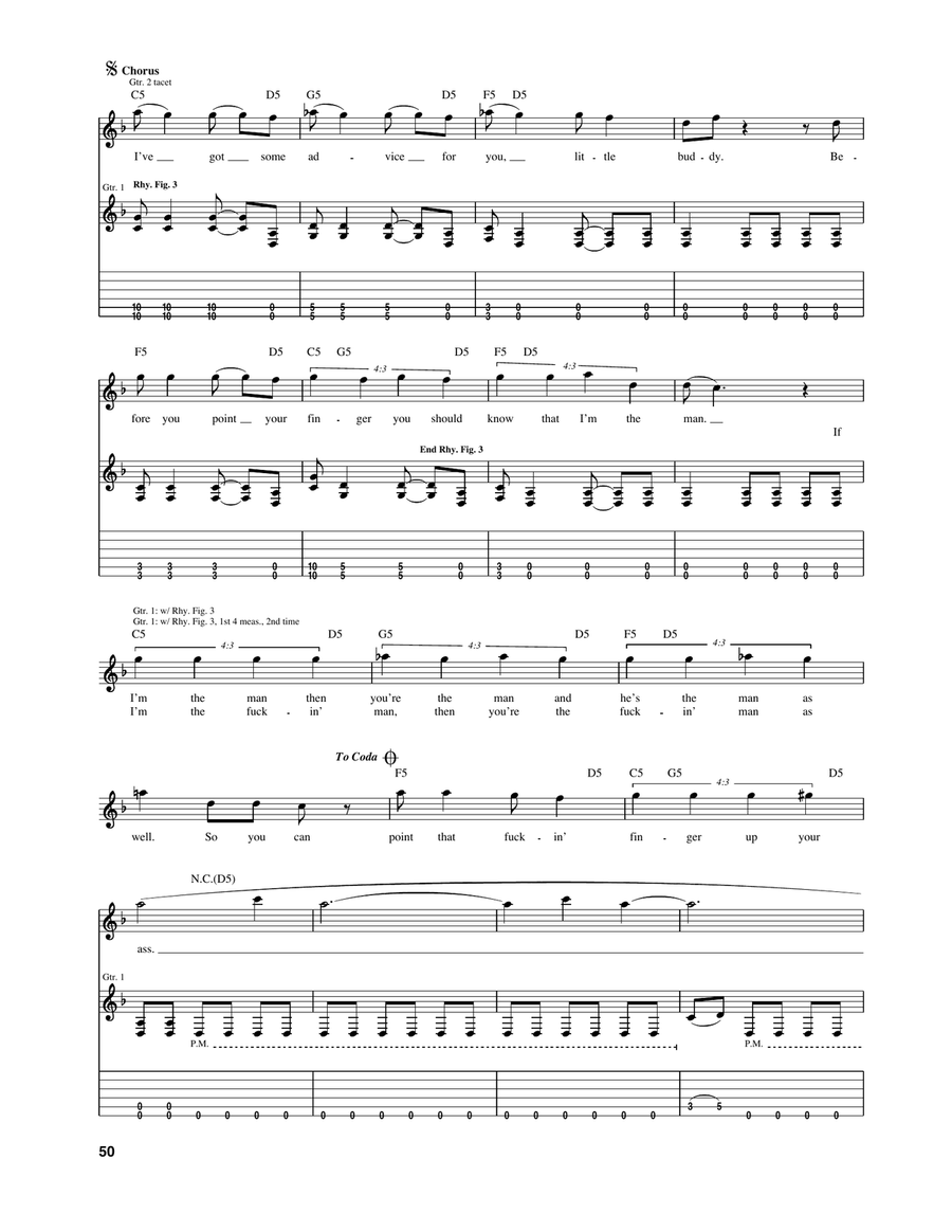 Hooker With A Penis Hooker With A Penis Electric Guitar scores gallery preview page 4