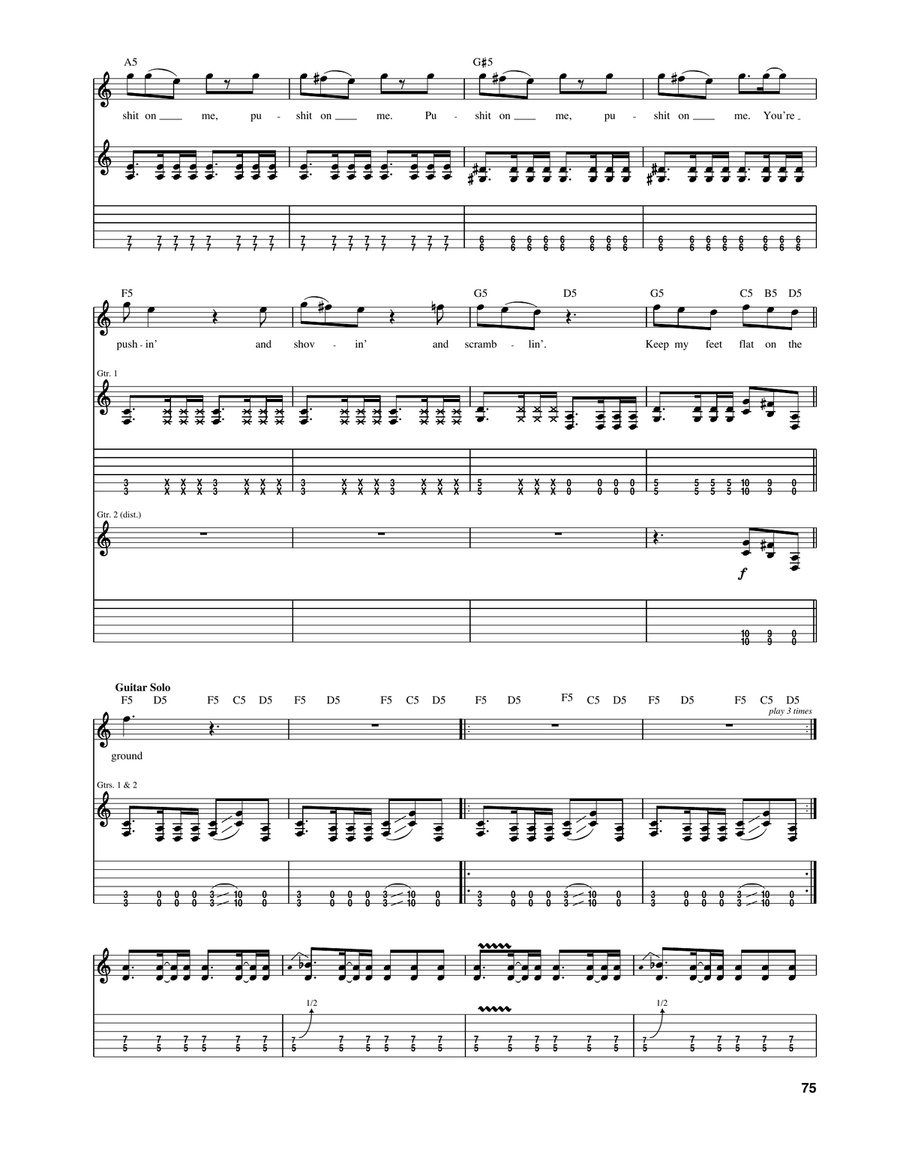 Pushit Pushit Electric Guitar scores gallery preview page 6