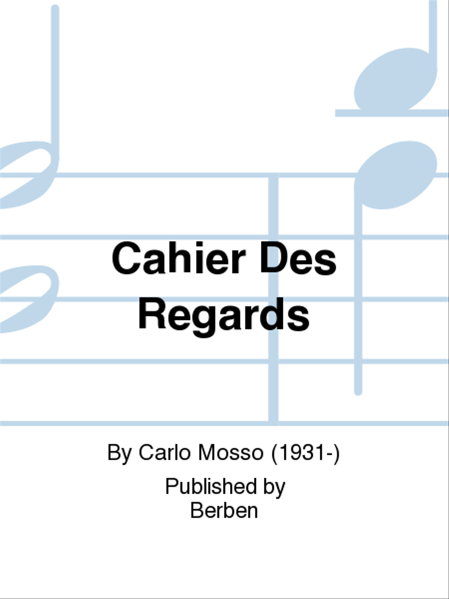 Cahier Des Regards Harp scores gallery preview page 1