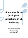 Sonata for Oboe (or Soprano Saxophone in Bb) and Piano