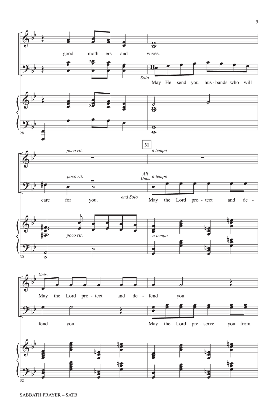 Sabbath Prayer (from Fiddler On The Roof) 4-Part scores gallery preview page 4