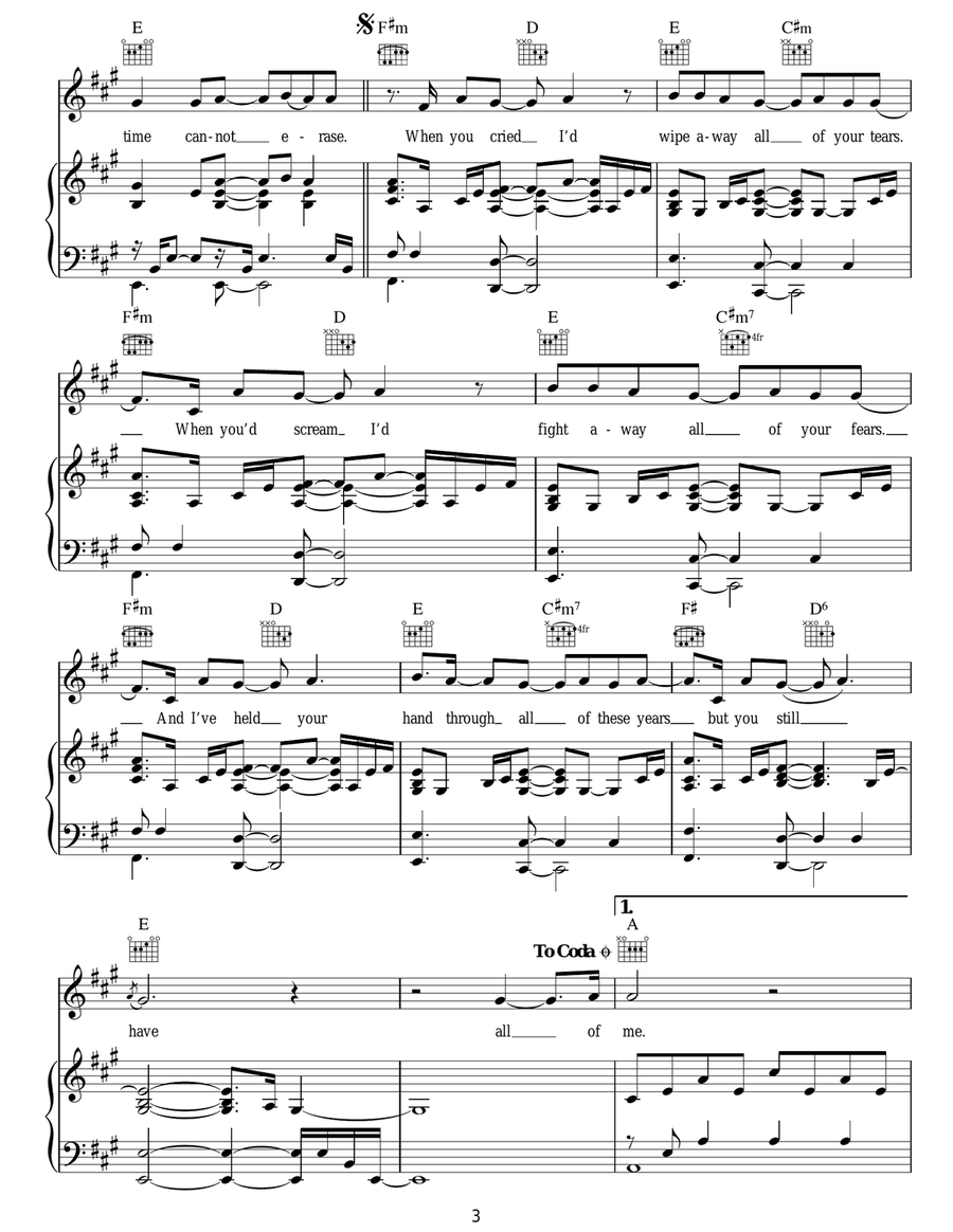 My Immortal My Immortal Acoustic Guitar scores gallery preview page 3