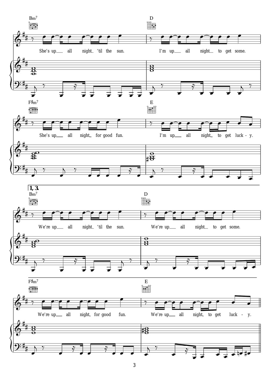Get Lucky (featuring Pharrell Williams) Acoustic Guitar scores gallery preview page 3