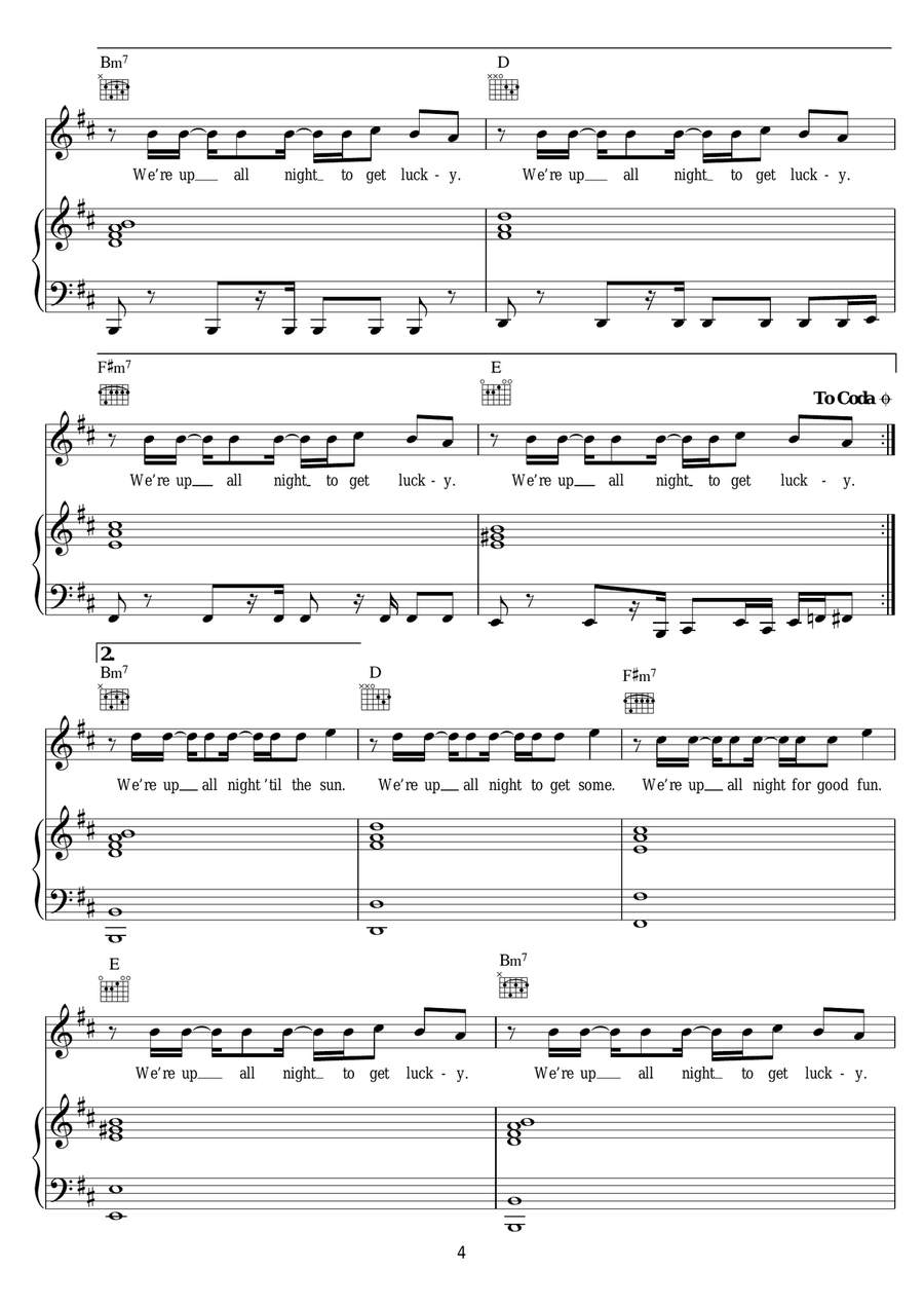 Get Lucky (featuring Pharrell Williams) Acoustic Guitar scores gallery preview page 4