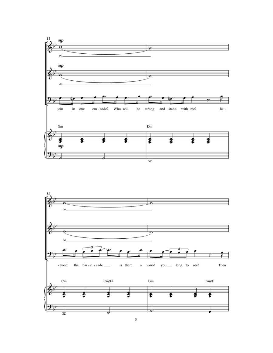 Do You Hear The People Sing? (from Les Miserables) Guitar scores gallery preview page 3