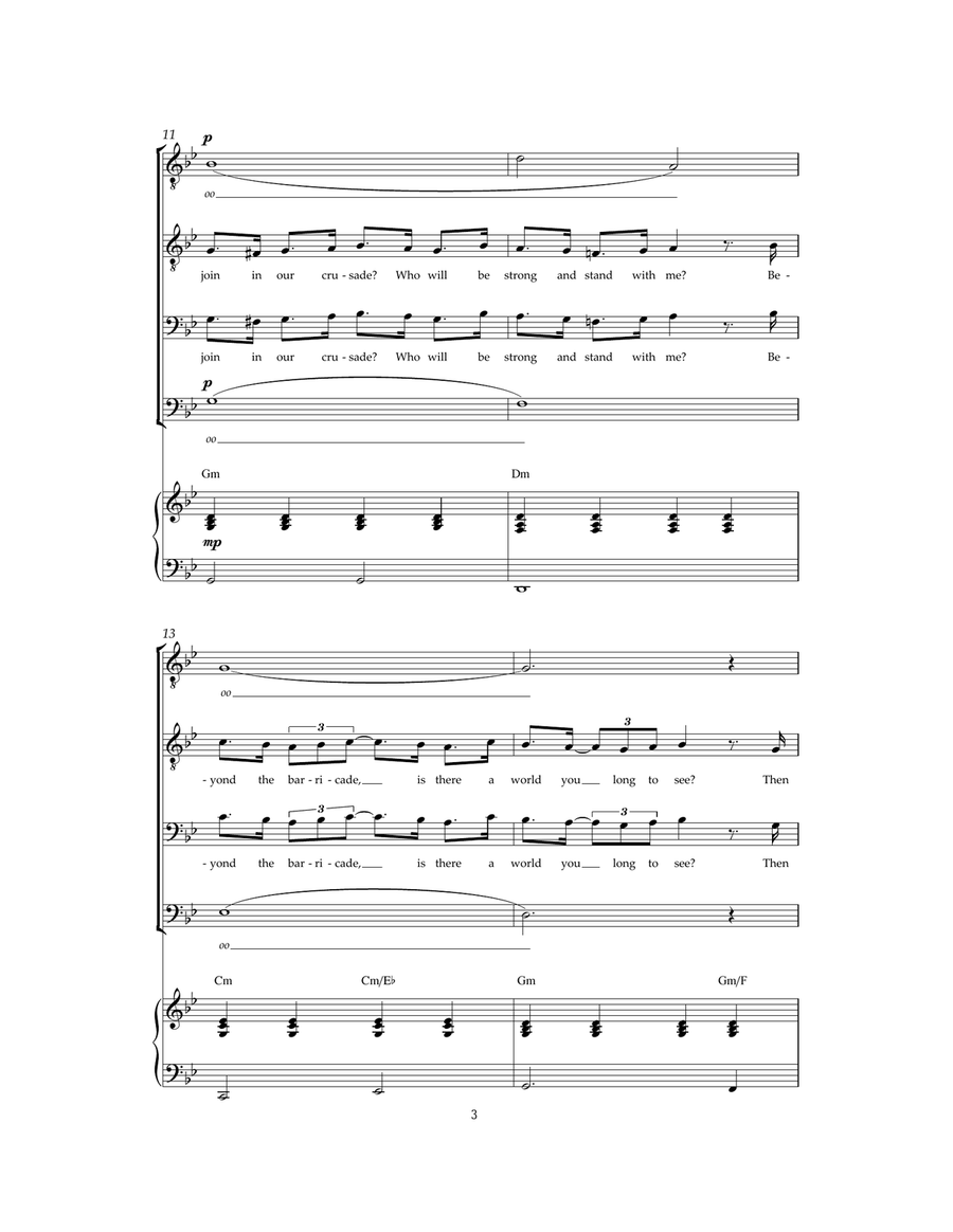 Do You Hear The People Sing? (from Les Miserables) Guitar scores gallery preview page 3