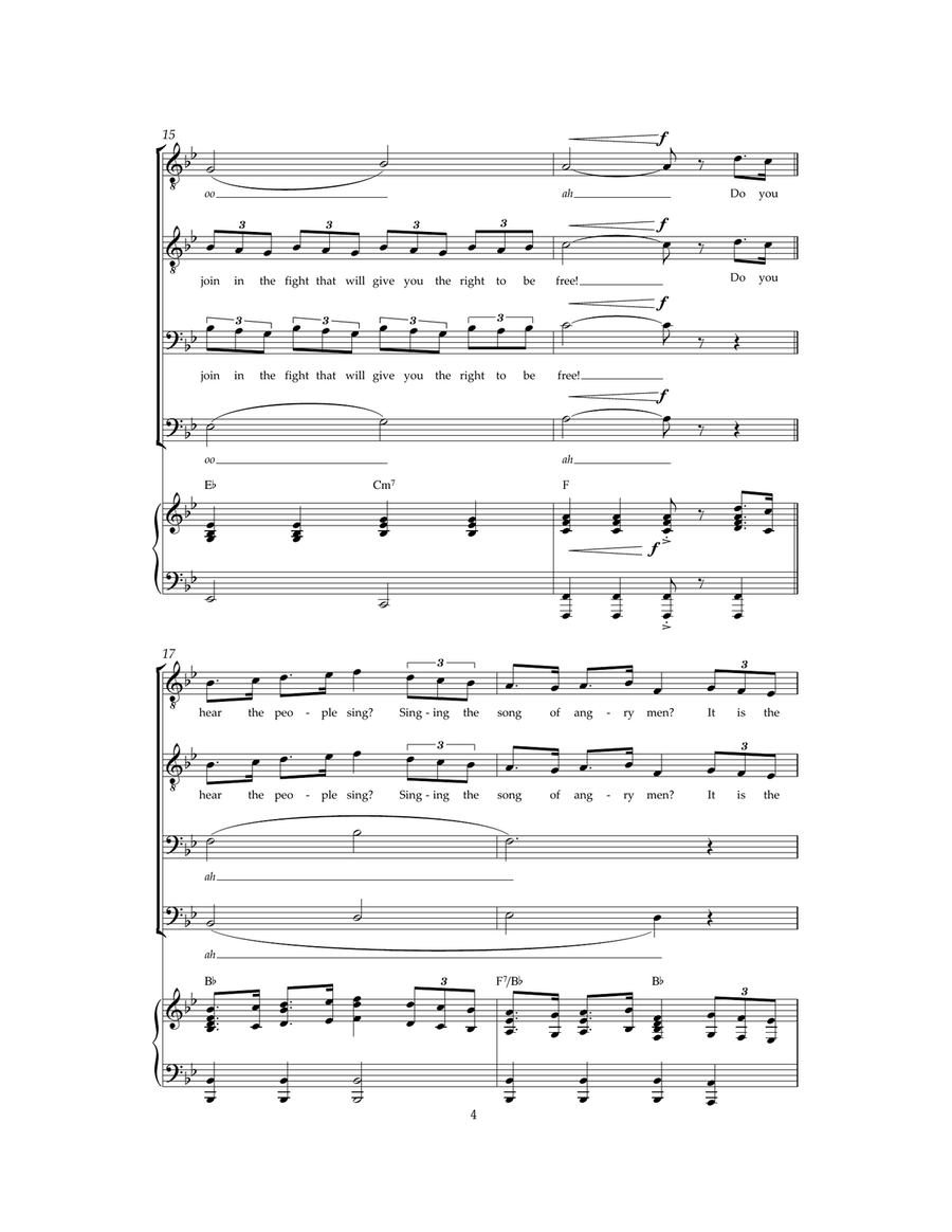 Do You Hear The People Sing? (from Les Miserables) Guitar scores gallery preview page 4