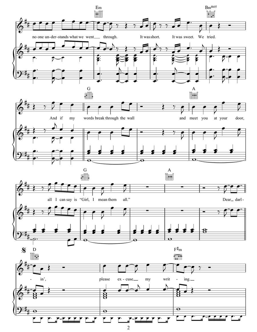Dear Darlin' Dear Darlin' Acoustic Guitar scores gallery preview page 2