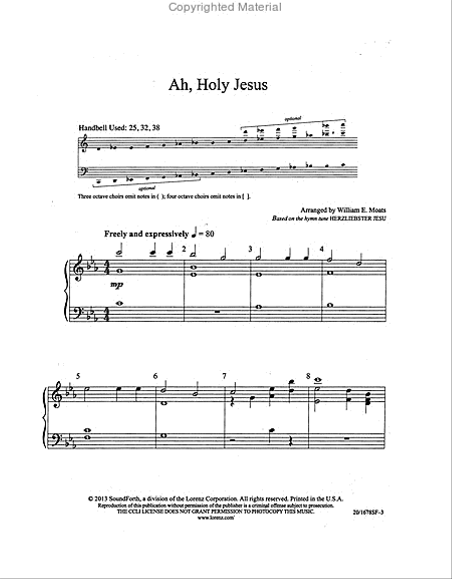 Ah, Holy Jesus 5-Octaves scores gallery preview page 2