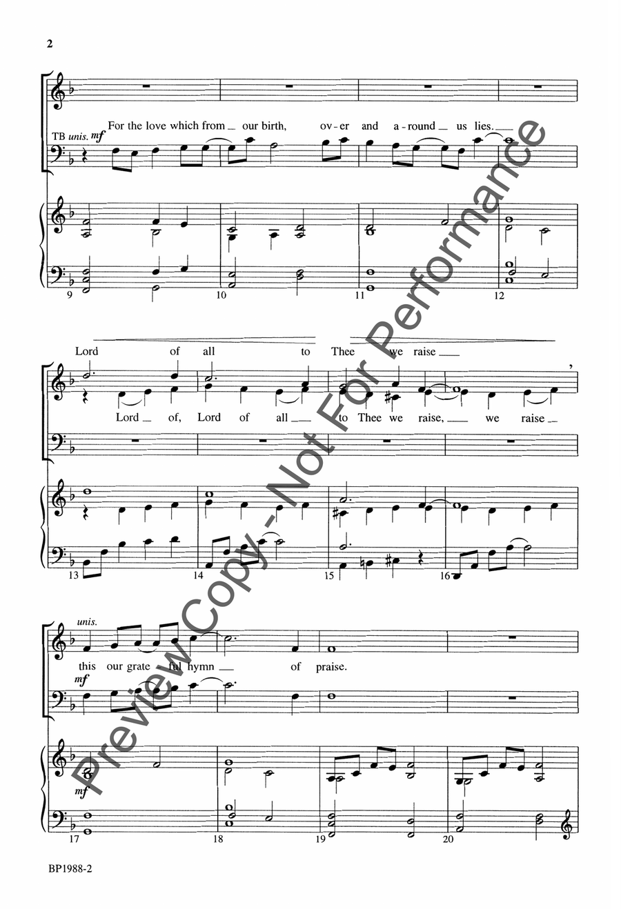 Our Grateful Hymn of Praise 4-Part scores gallery preview page 3