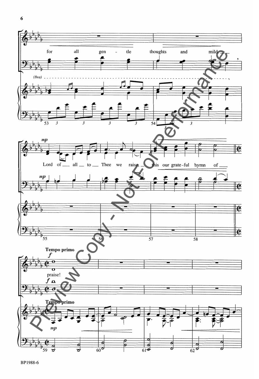 Our Grateful Hymn of Praise 4-Part scores gallery preview page 7