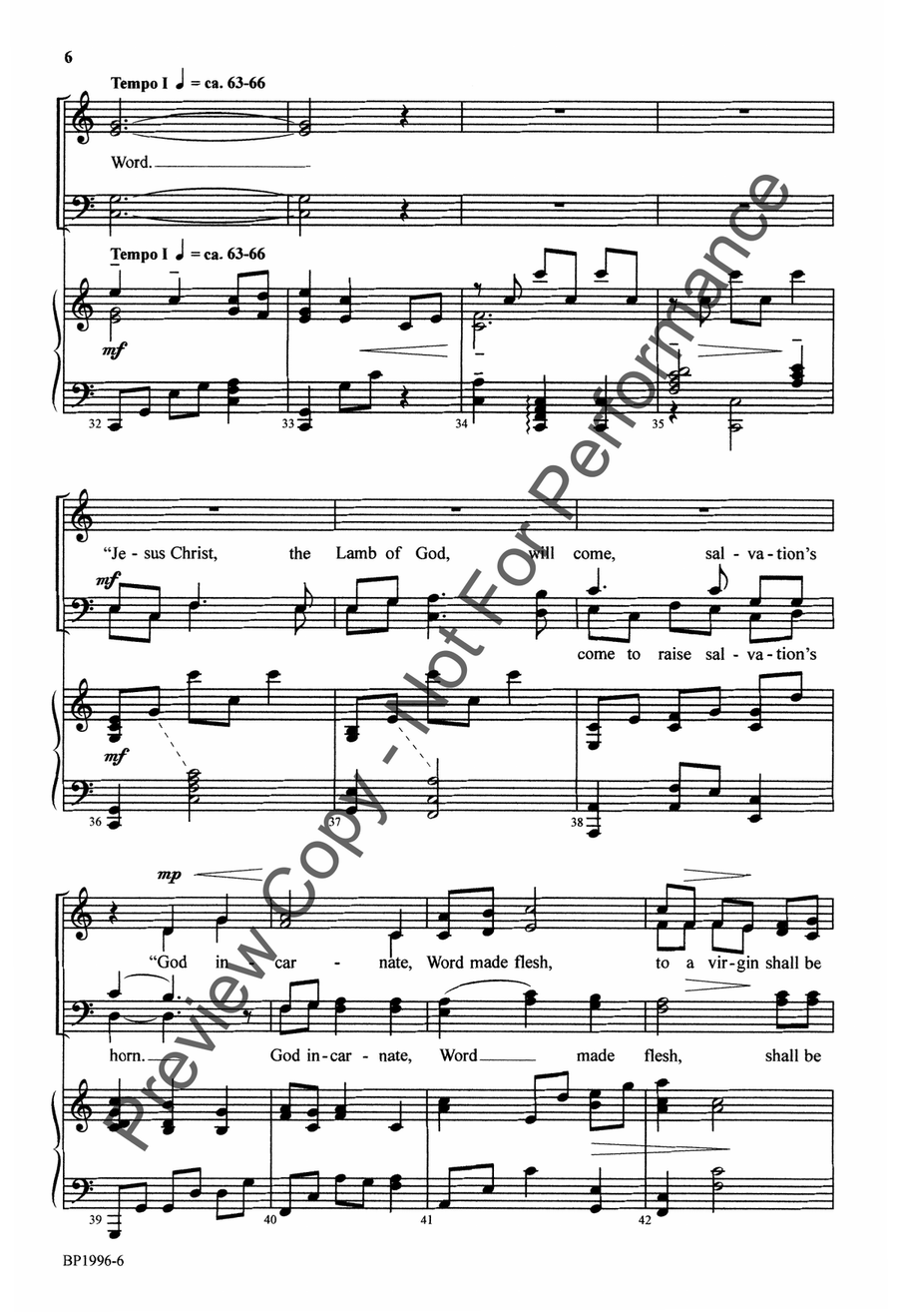 Blessed Is the Lord (Benedictus) 4-Part scores gallery preview page 6