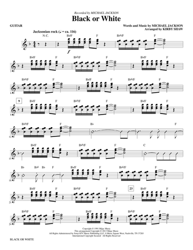 Black or White - Guitar