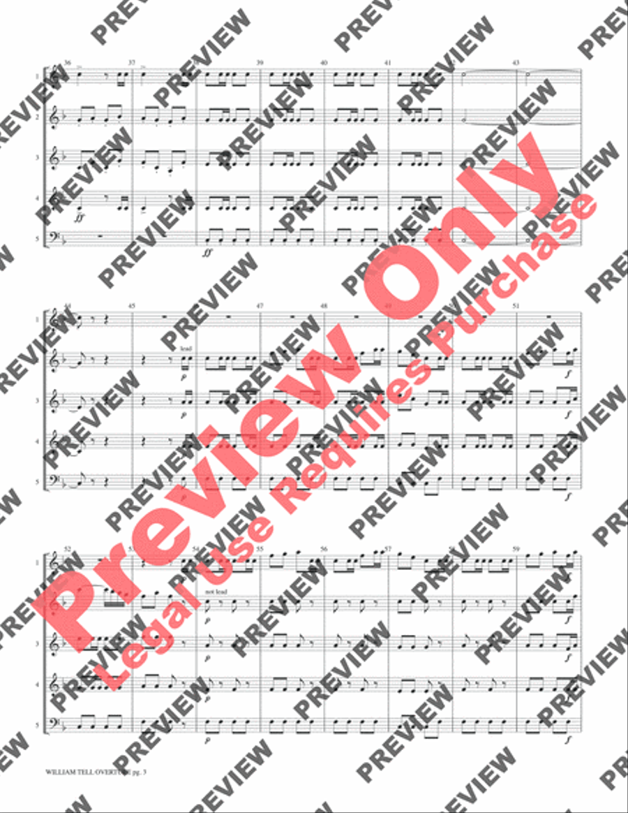 William Tell Overture William Tell Overture Woodwind Ensemble scores gallery preview page 5
