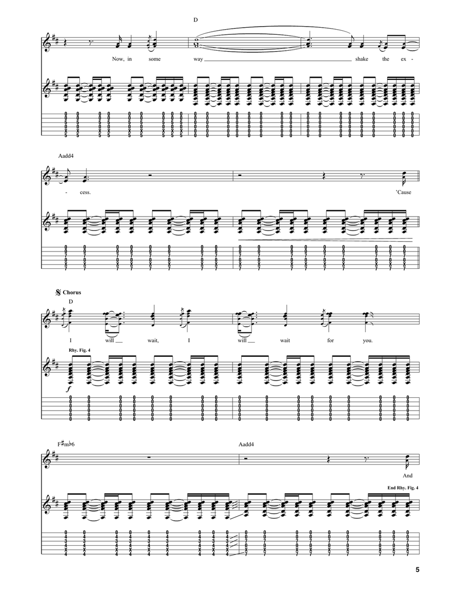 I Will Wait I Will Wait Acoustic Guitar scores gallery preview page 5