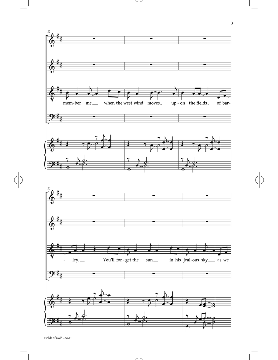 Fields Of Gold (arr. Philip Lawson) 4-Part scores gallery preview page 2