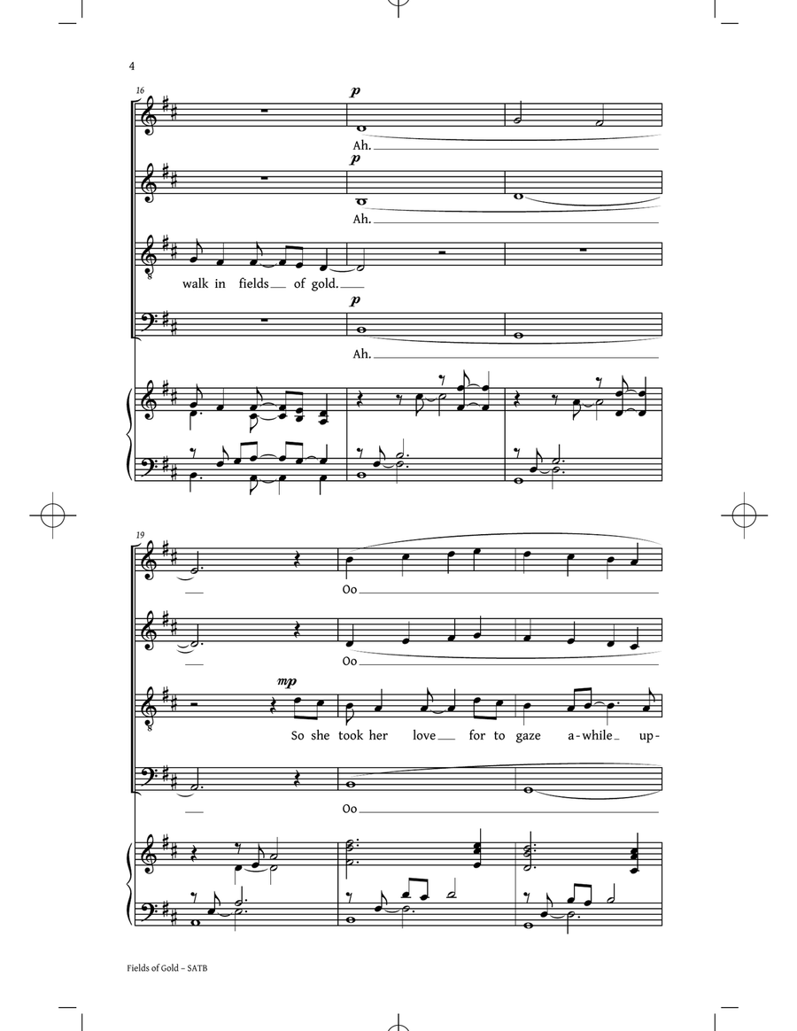 Fields Of Gold (arr. Philip Lawson) 4-Part scores gallery preview page 3
