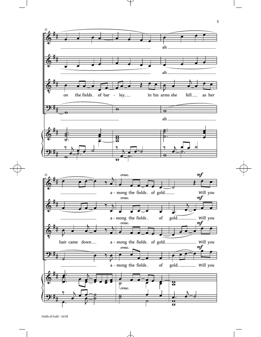 Fields Of Gold (arr. Philip Lawson) 4-Part scores gallery preview page 4