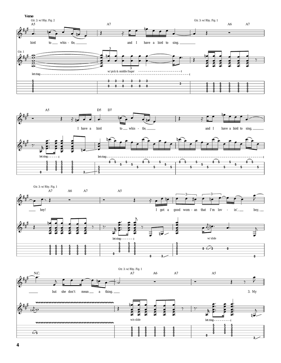 Stones In My Passway Stones In My Passway Electric Guitar scores gallery preview page 4