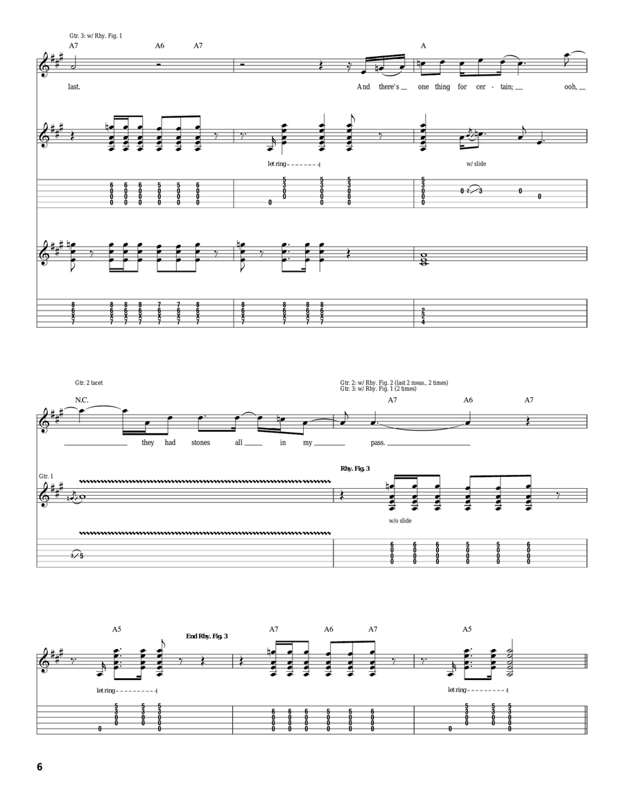 Stones In My Passway Stones In My Passway Electric Guitar scores gallery preview page 6