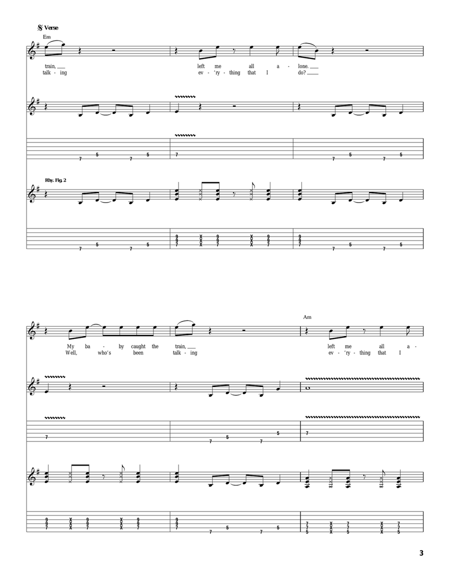 Who's Been Talking Who's Been Talking Electric Guitar scores gallery preview page 3