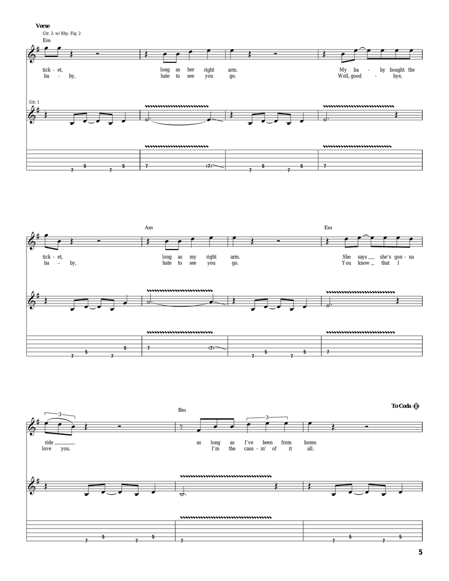 Who's Been Talking Who's Been Talking Electric Guitar scores gallery preview page 5