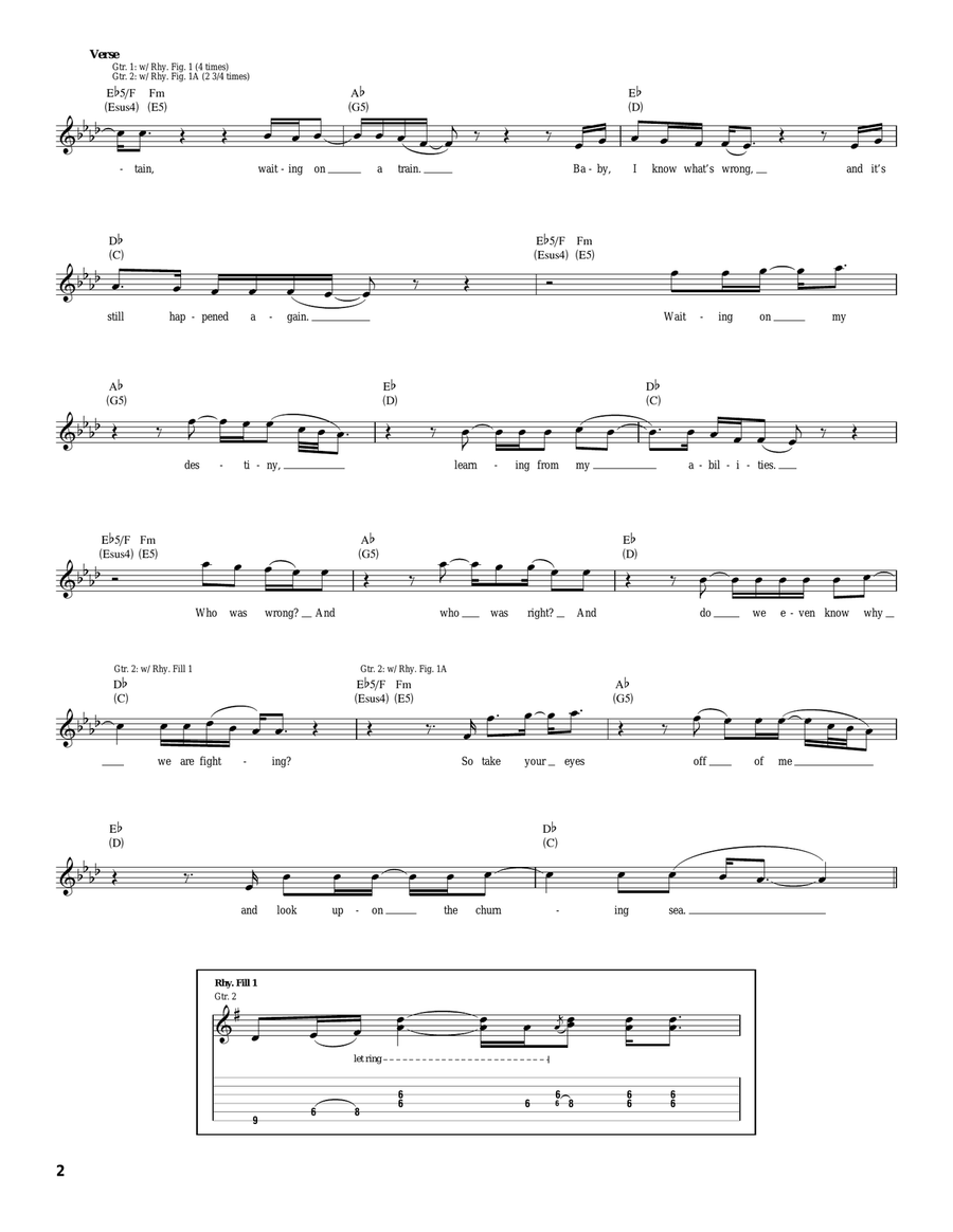 Driving Towards The Daylight Electric Guitar scores gallery preview page 2