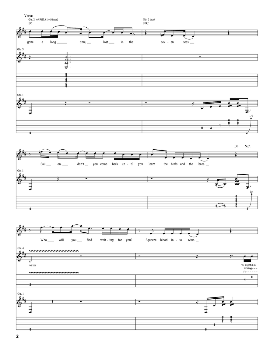 Dislocated Boy Dislocated Boy Electric Guitar scores gallery preview page 2