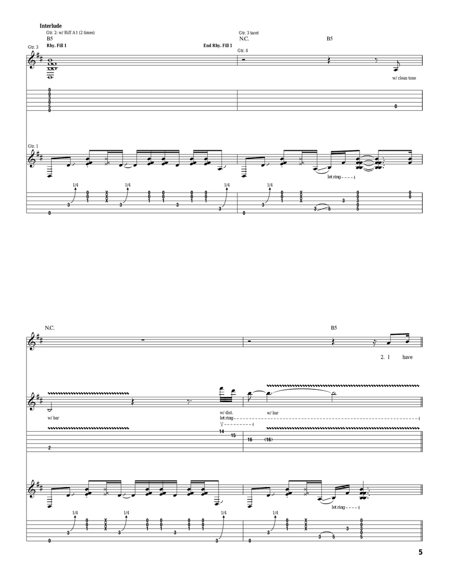Dislocated Boy Dislocated Boy Electric Guitar scores gallery preview page 5