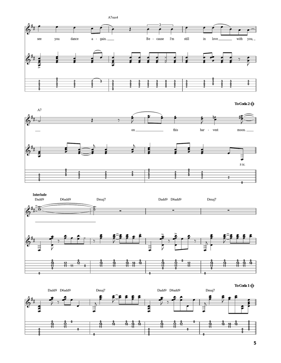 Harvest Moon Harvest Moon Acoustic Guitar scores gallery preview page 5