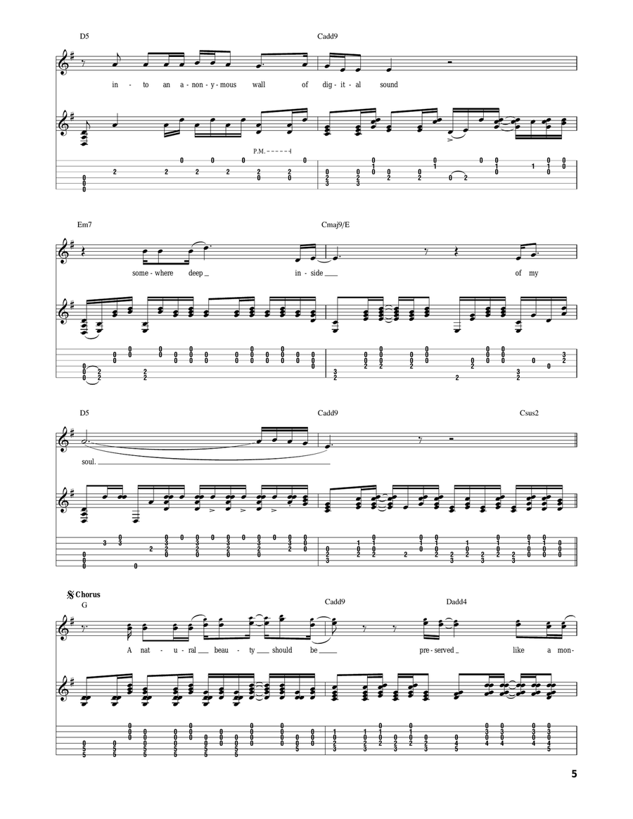 Natural Beauty Natural Beauty Acoustic Guitar scores gallery preview page 5