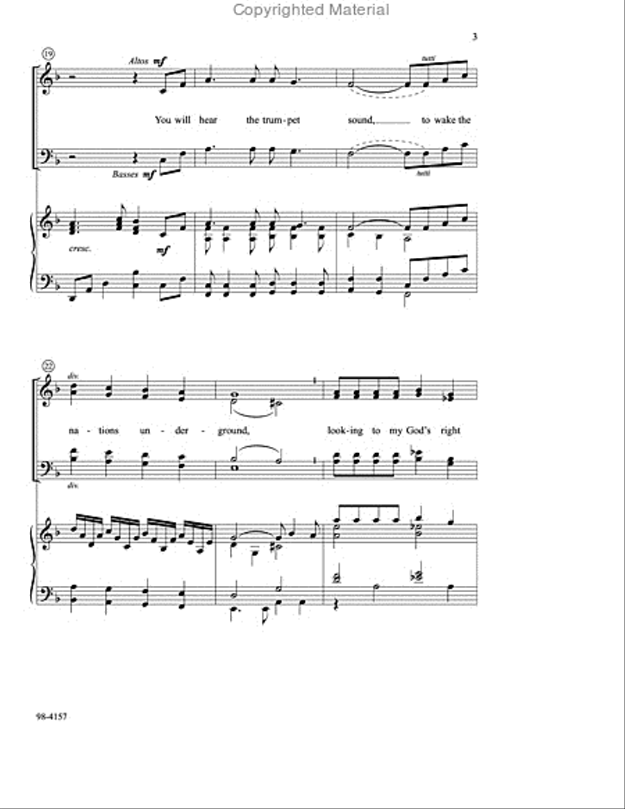 My Lord, What a Morning (Leavitt) 4-Part scores gallery preview page 3