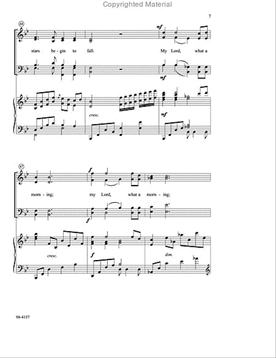 My Lord, What a Morning (Leavitt) 4-Part scores gallery preview page 5