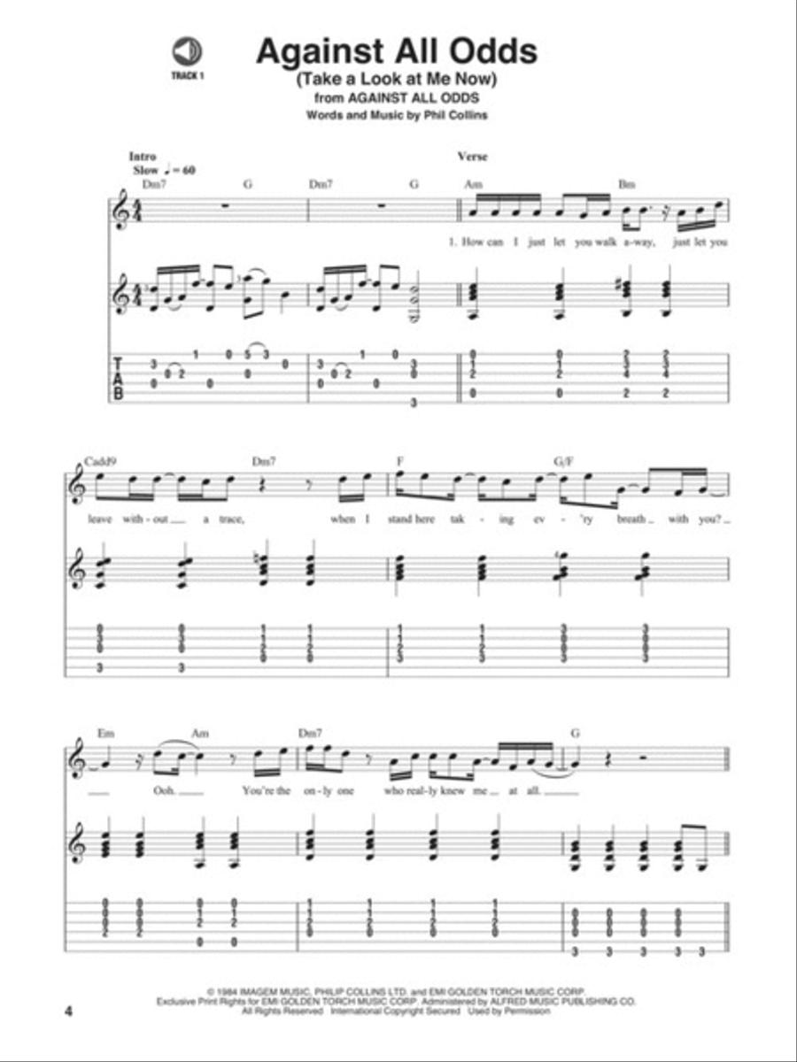 Sing Along with Easy Fingerpicking Guitar Accompaniment Electric Guitar scores gallery preview page 3