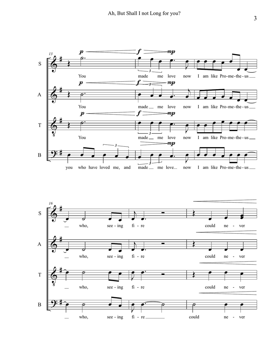 Ah, But Shall I Not Long For You? A Cappella scores gallery preview page 3