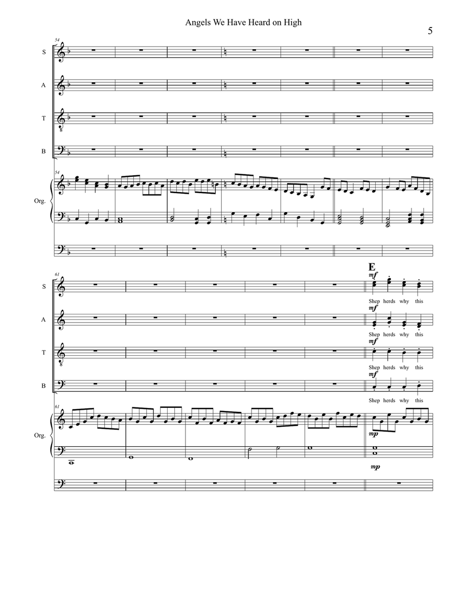 Angels We Have Heard On High Choir scores gallery preview page 5