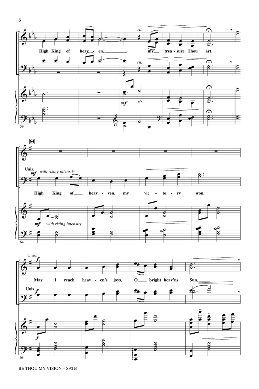 Be Thou My Vision Be Thou My Vision 4-Part scores gallery preview page 5