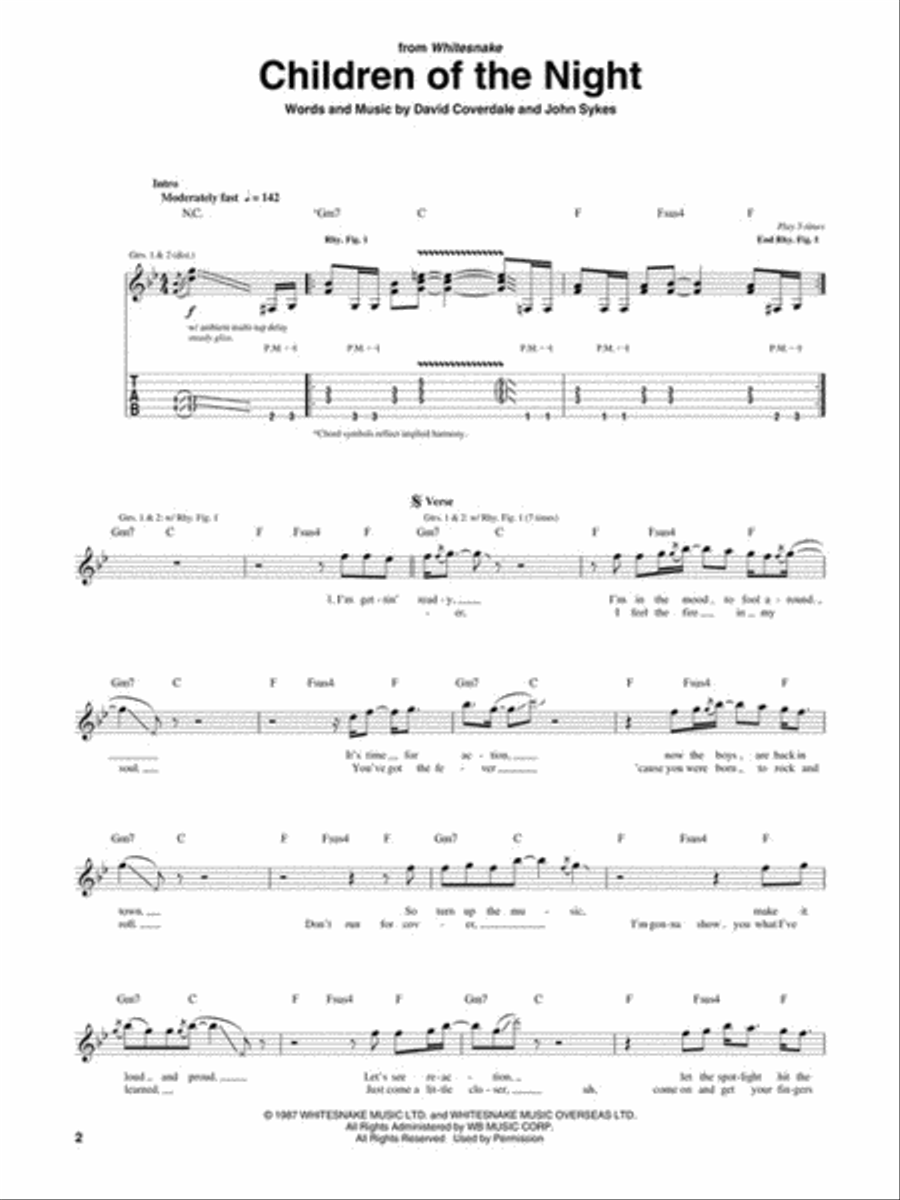 Whitesnake Guitar Collection Electric Guitar scores gallery preview page 5