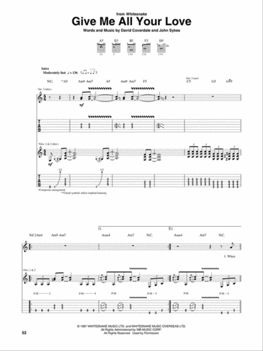 Whitesnake Guitar Collection Electric Guitar scores gallery preview page 6