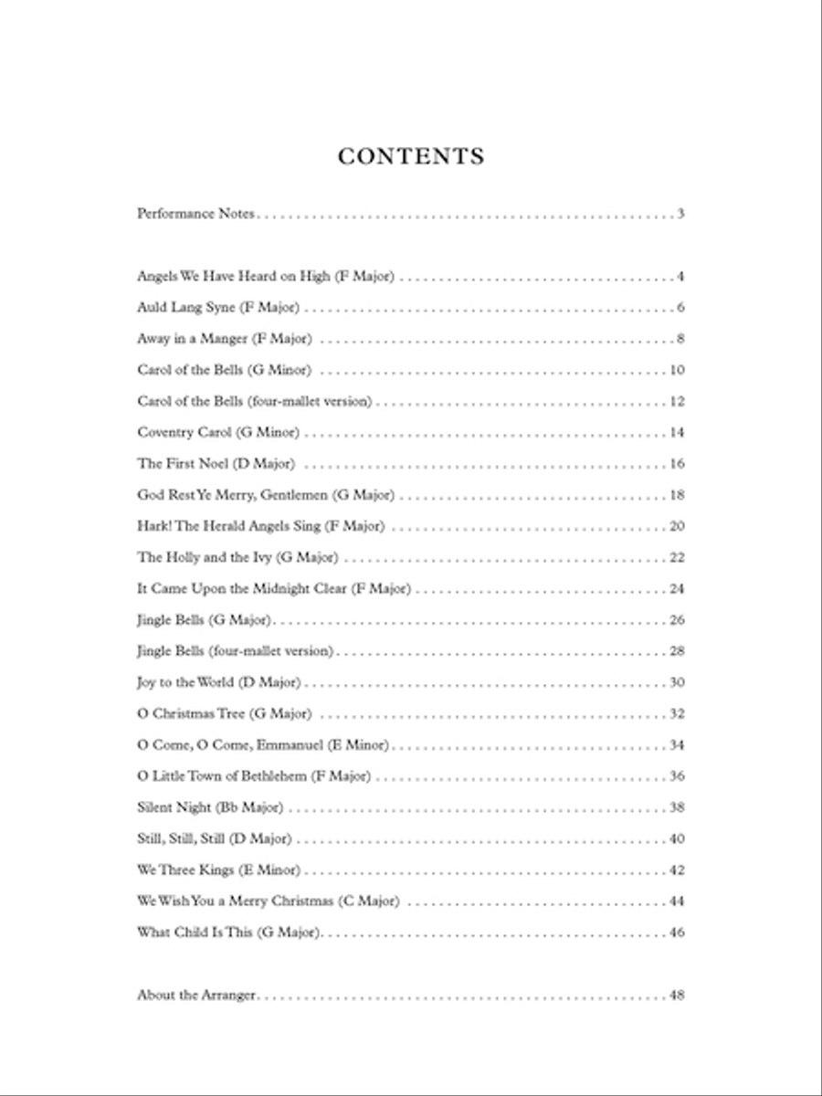 Christmas Carols for Marimba Marimba scores gallery preview page 2