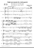 Eight movements for wind quartet - CS229