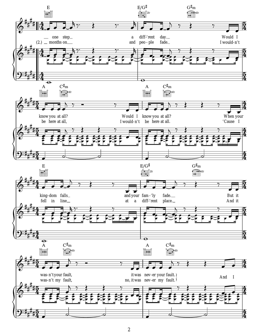 Alive Alive Acoustic Guitar scores gallery preview page 2