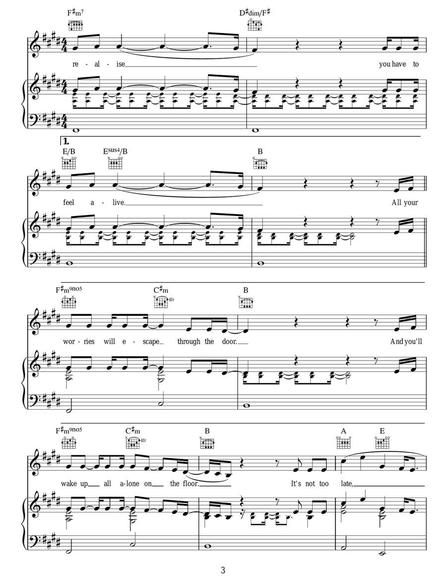 Alive Alive Acoustic Guitar scores gallery preview page 3
