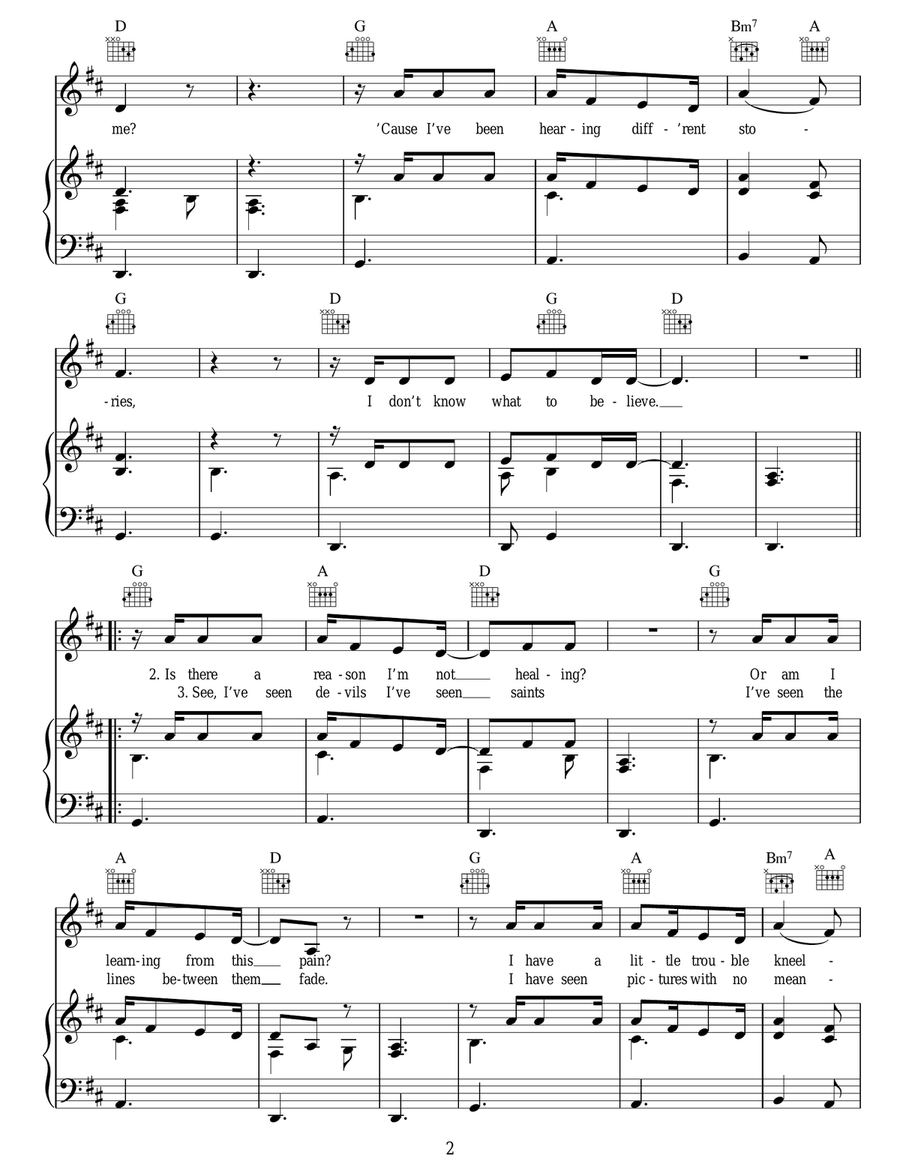 Ready To Question Ready To Question Acoustic Guitar scores gallery preview page 2