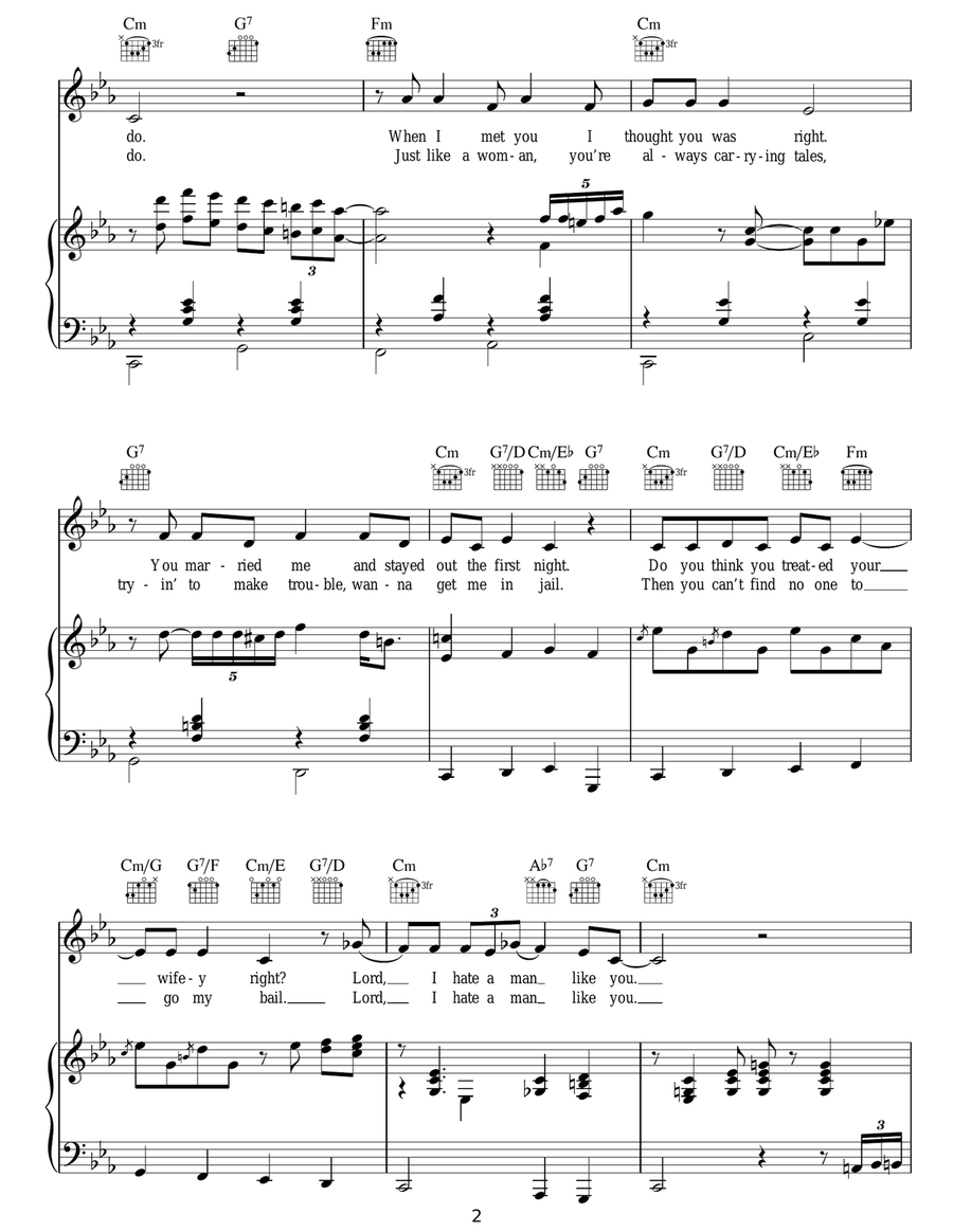 I Hate A Man Like You I Hate A Man Like You Guitar scores gallery preview page 2