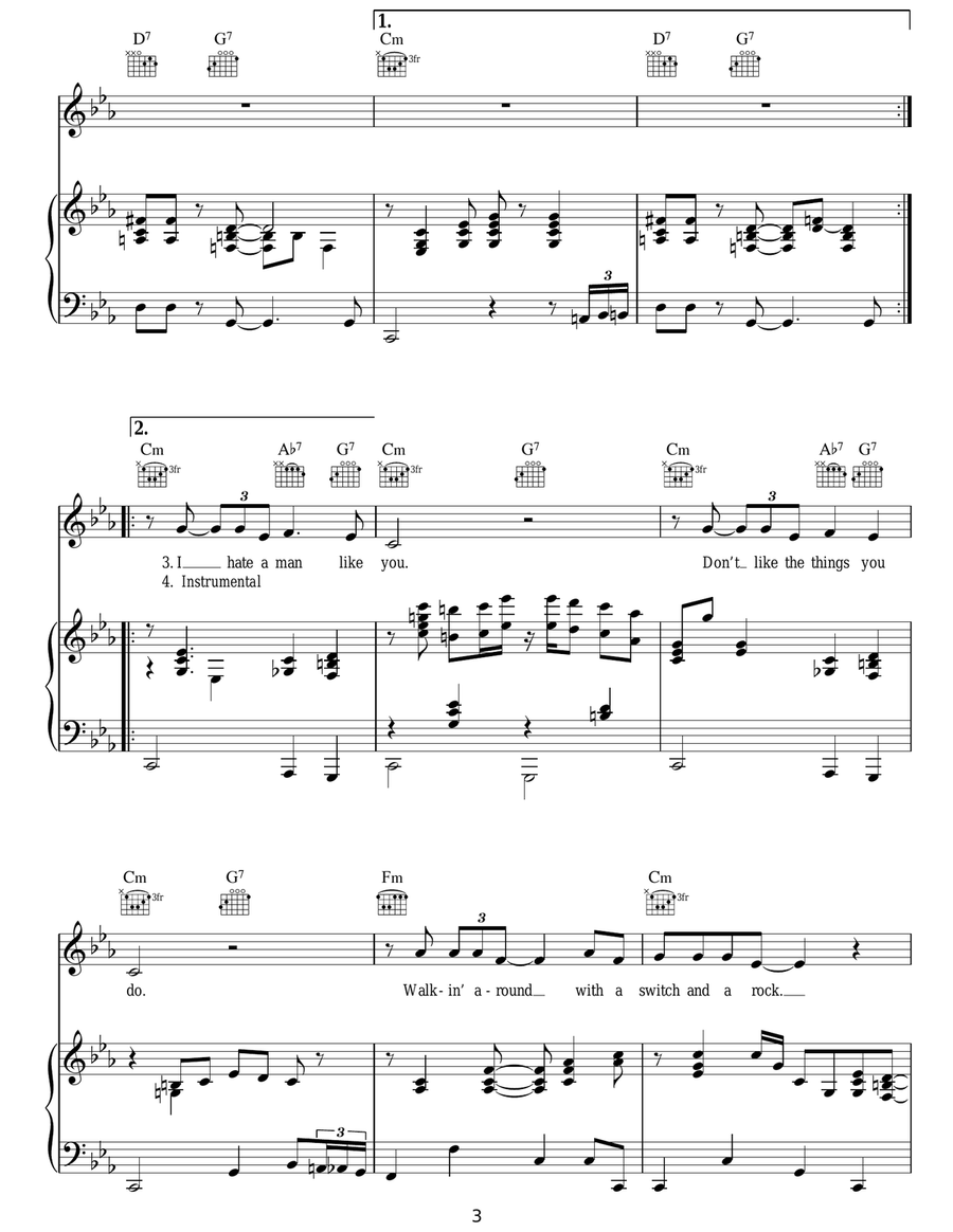 I Hate A Man Like You I Hate A Man Like You Guitar scores gallery preview page 3
